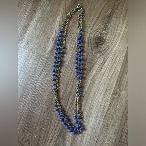 Jcrew cobalt blue beaded necklace